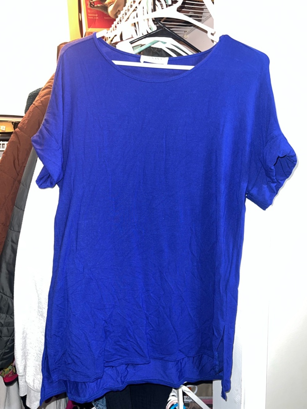Zenana Outfitters Short Sleeve Crew Neck Top - Cobalt Blue